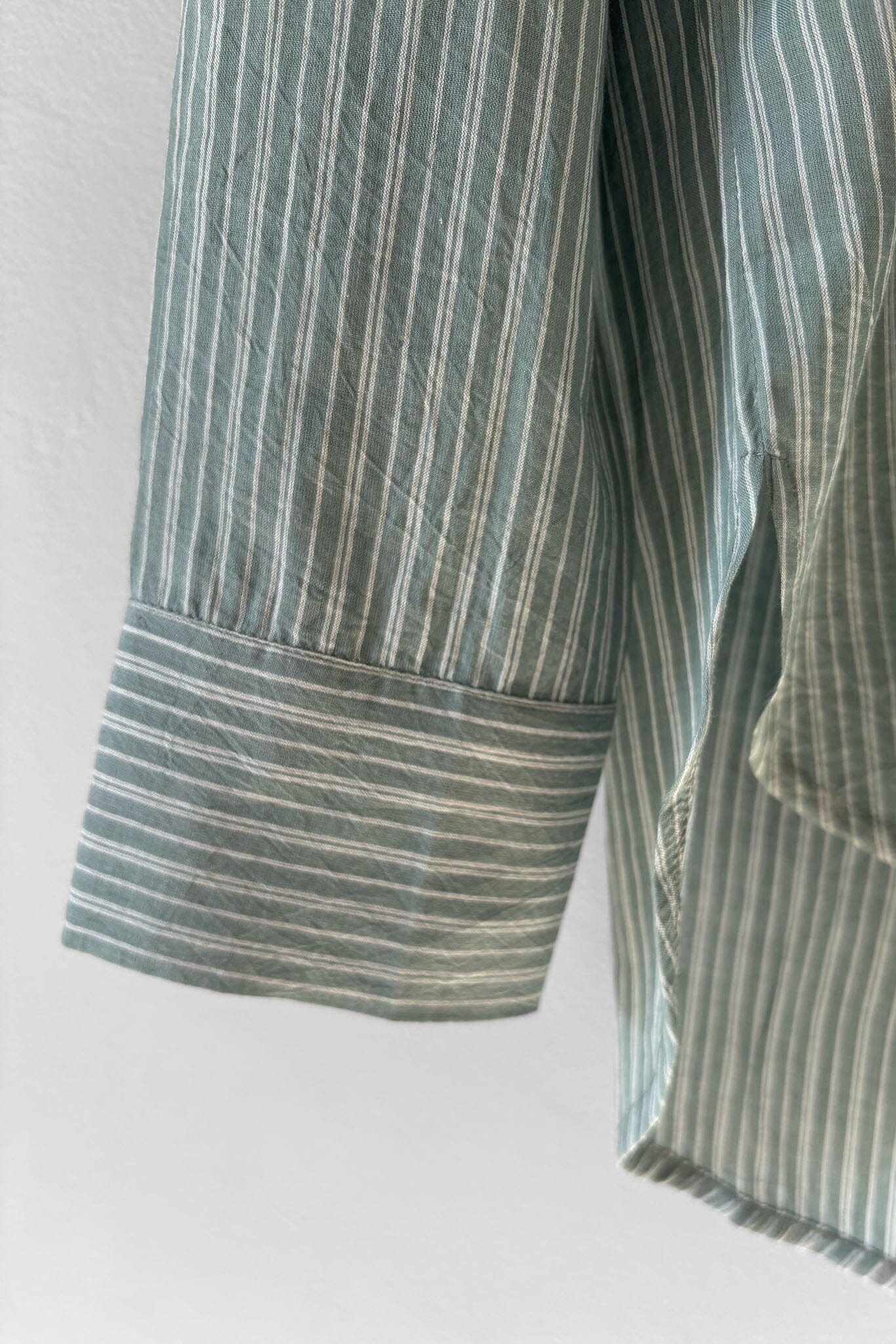 M.PATMOS Bennett Shirt - Jade Stripe