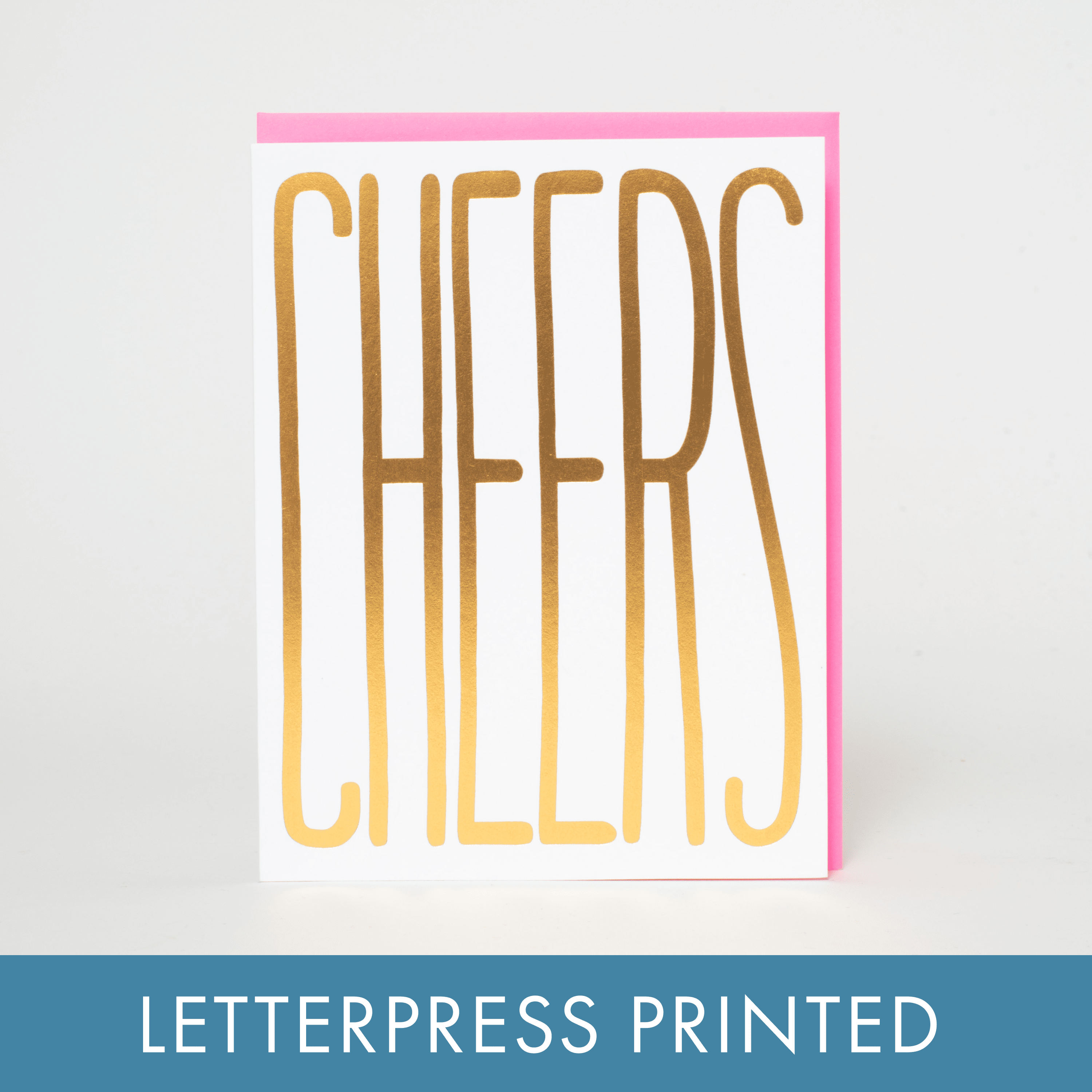 Egg Press - Gold Cheers Greeting Card