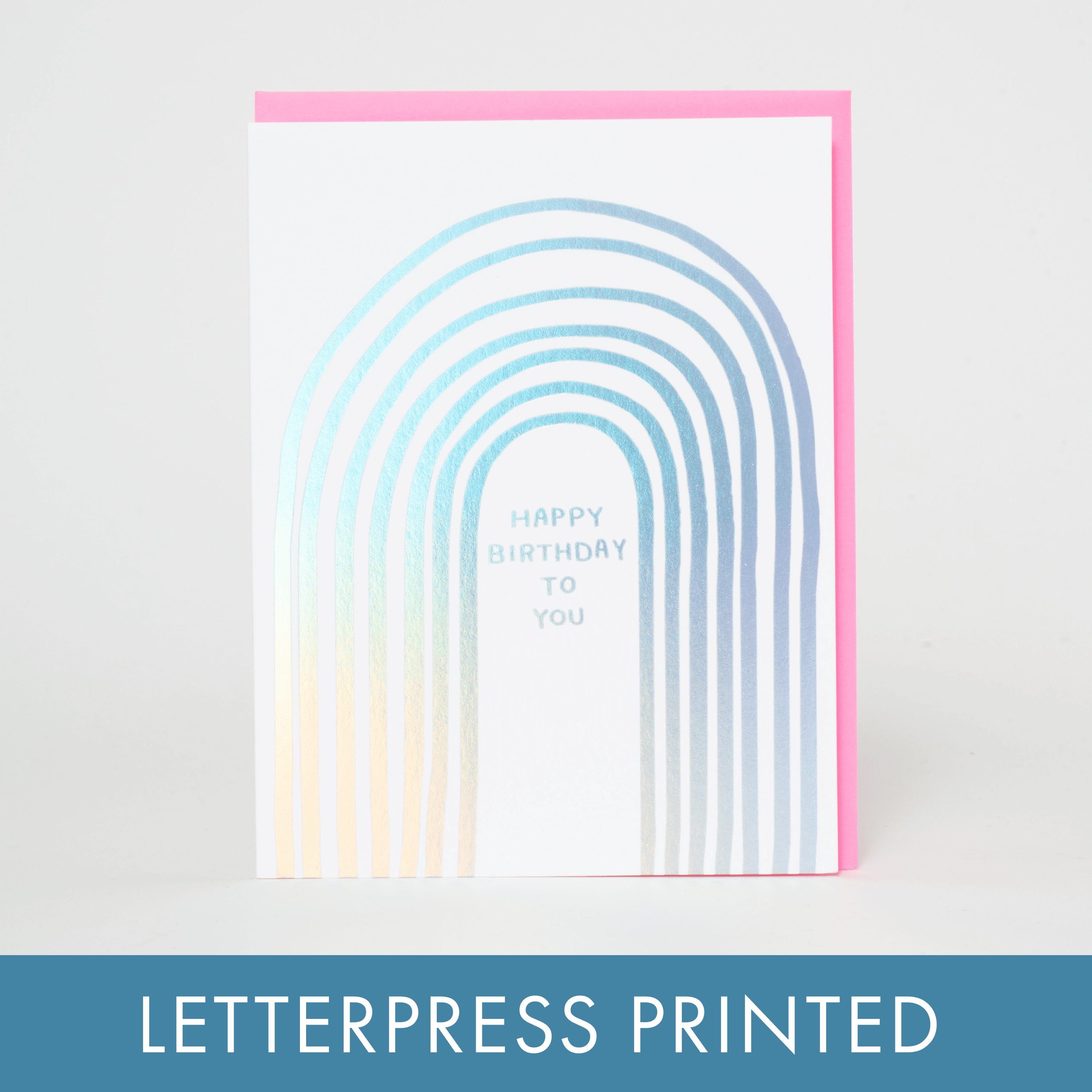 Egg Press - Rainbow Birthday Greeting Card