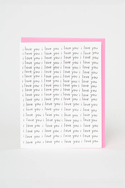 Egg press I love you greeting card