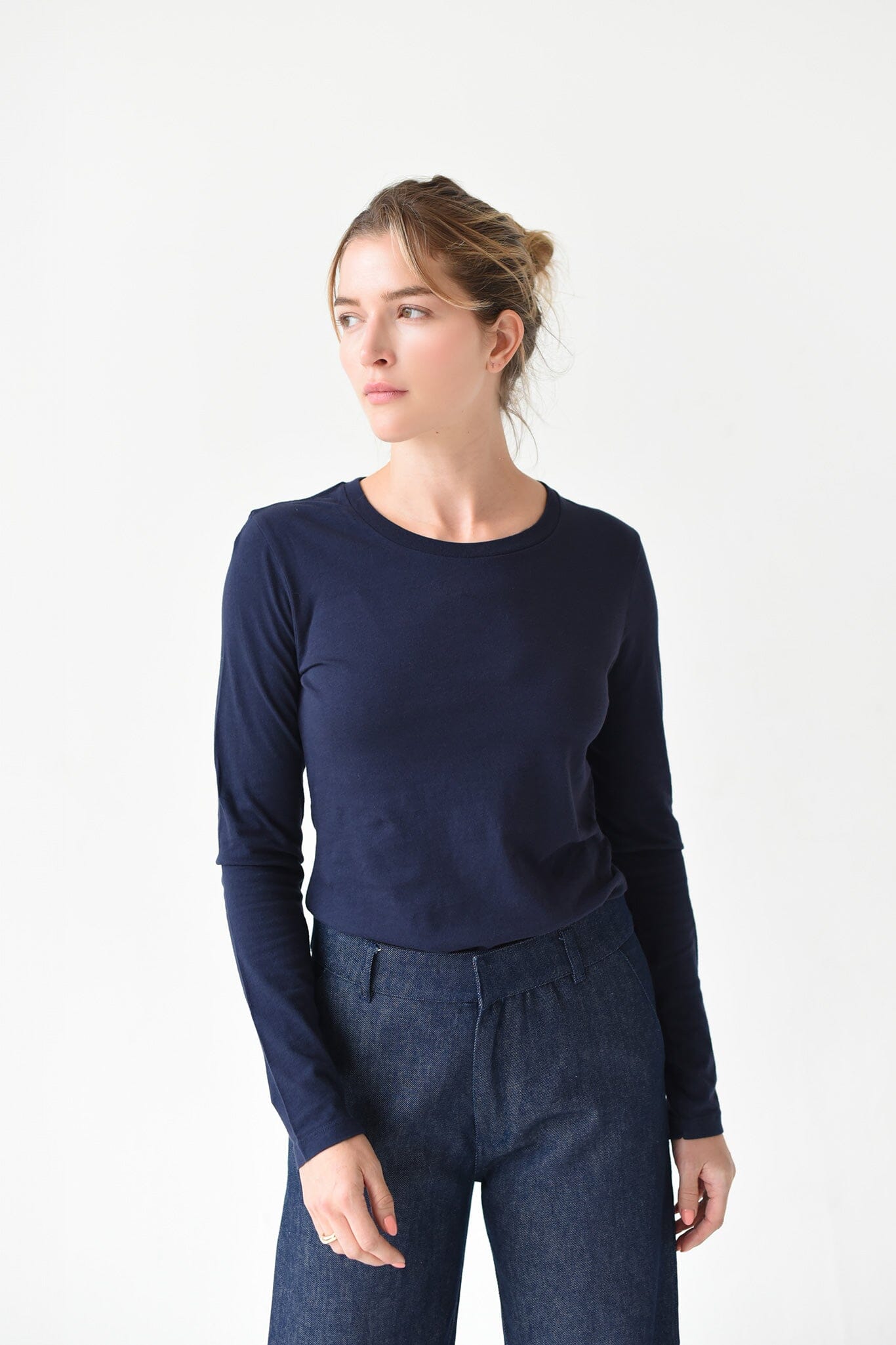 Felix Long Sleeved Tee - Navy