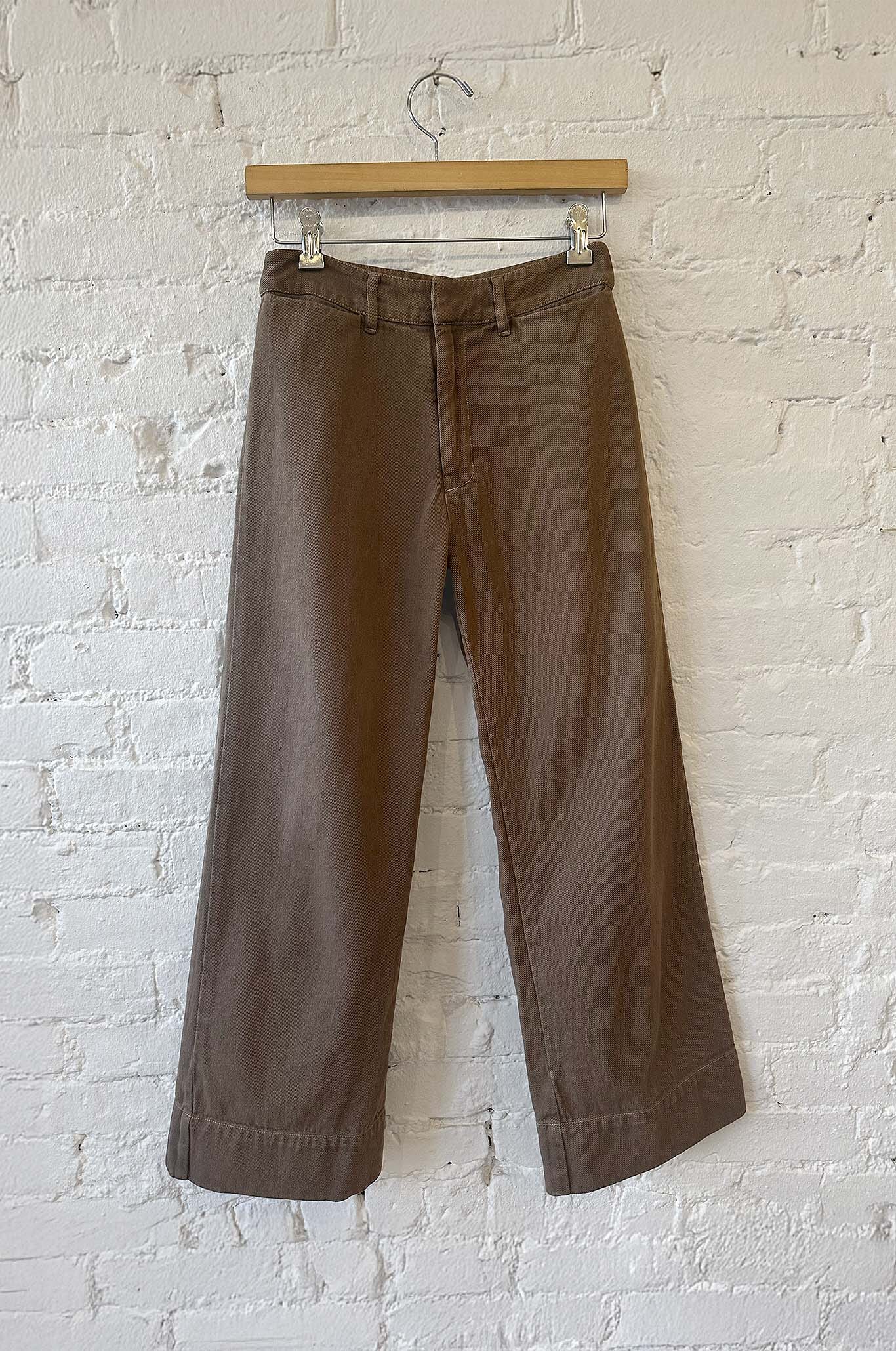 Chocolate colored denim pants