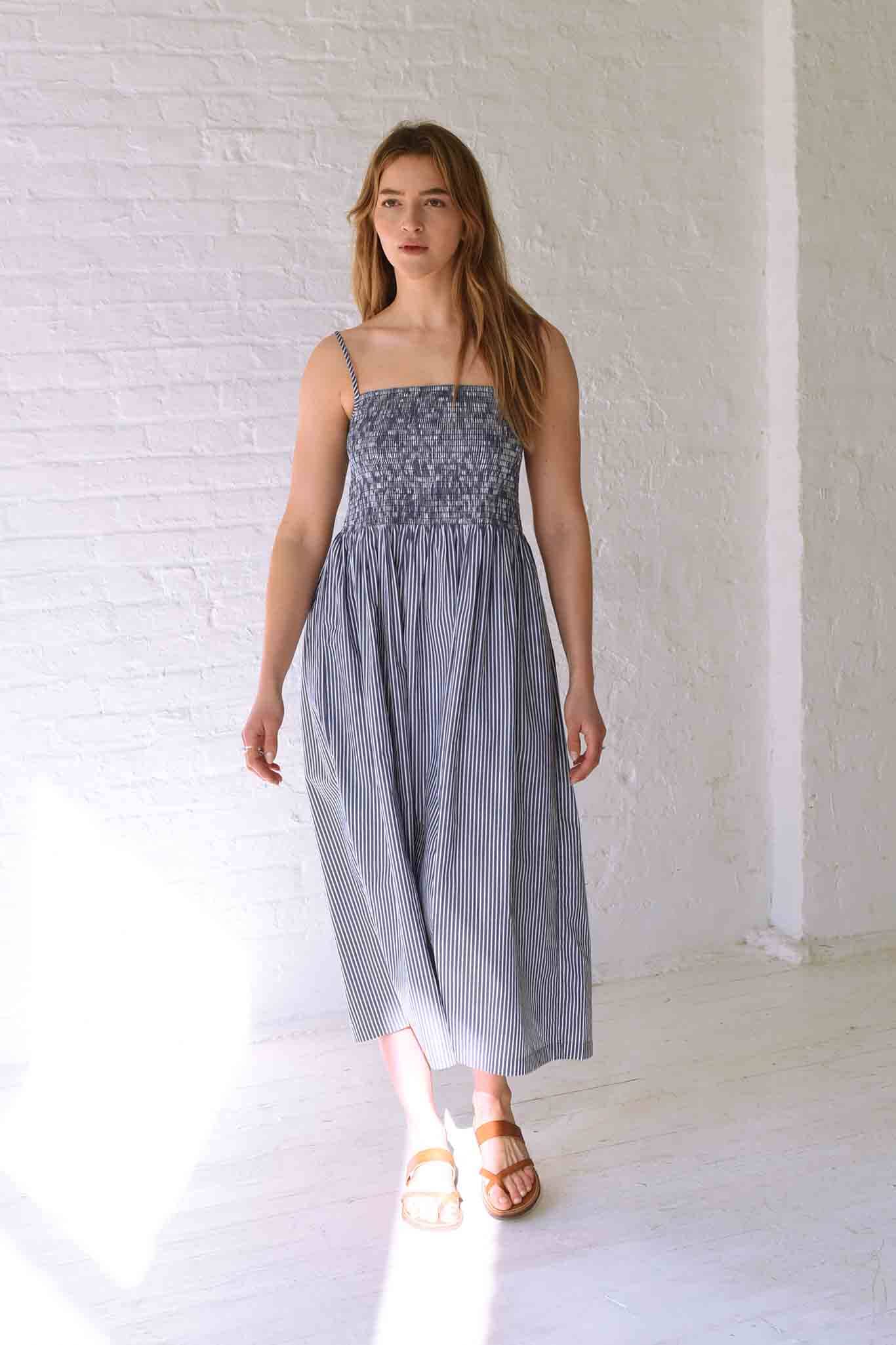 cute sun dress for summer. Strappy smocked dress for special occasions. Brooklyn Style