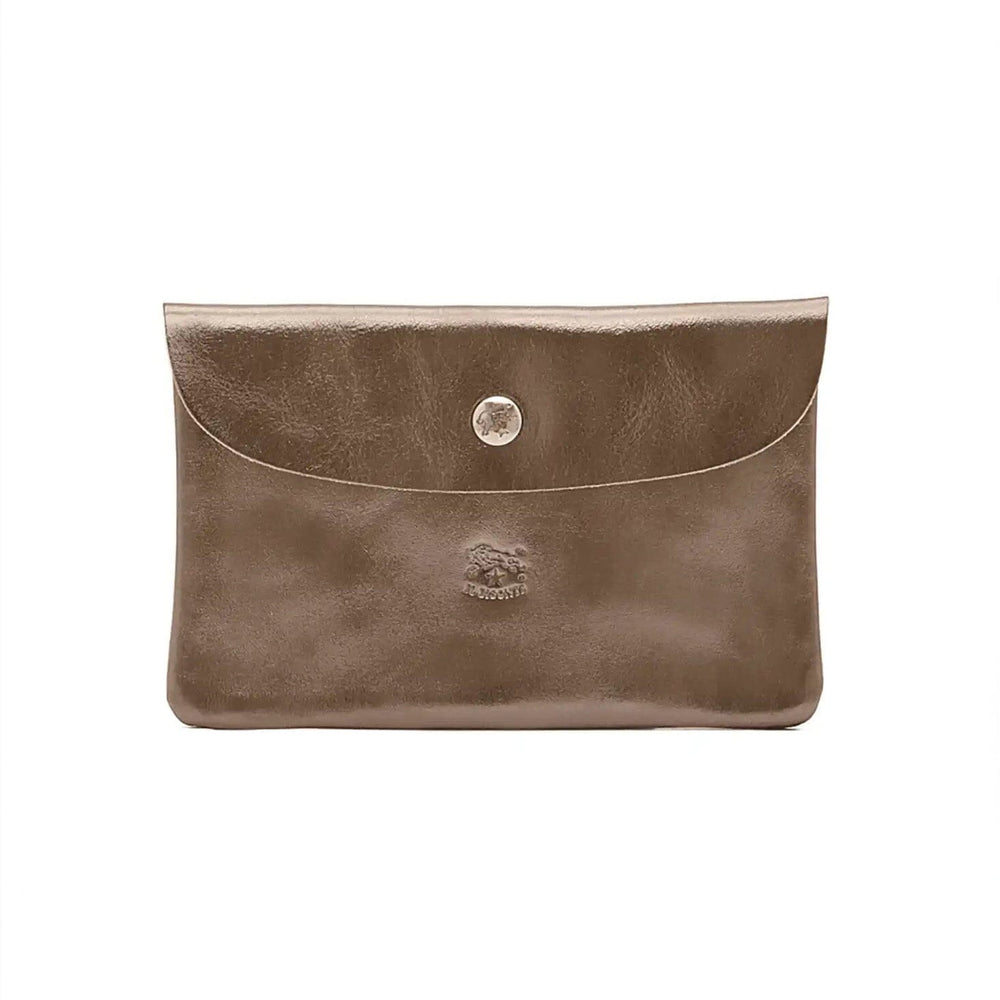 Small bronze leather wallet case
