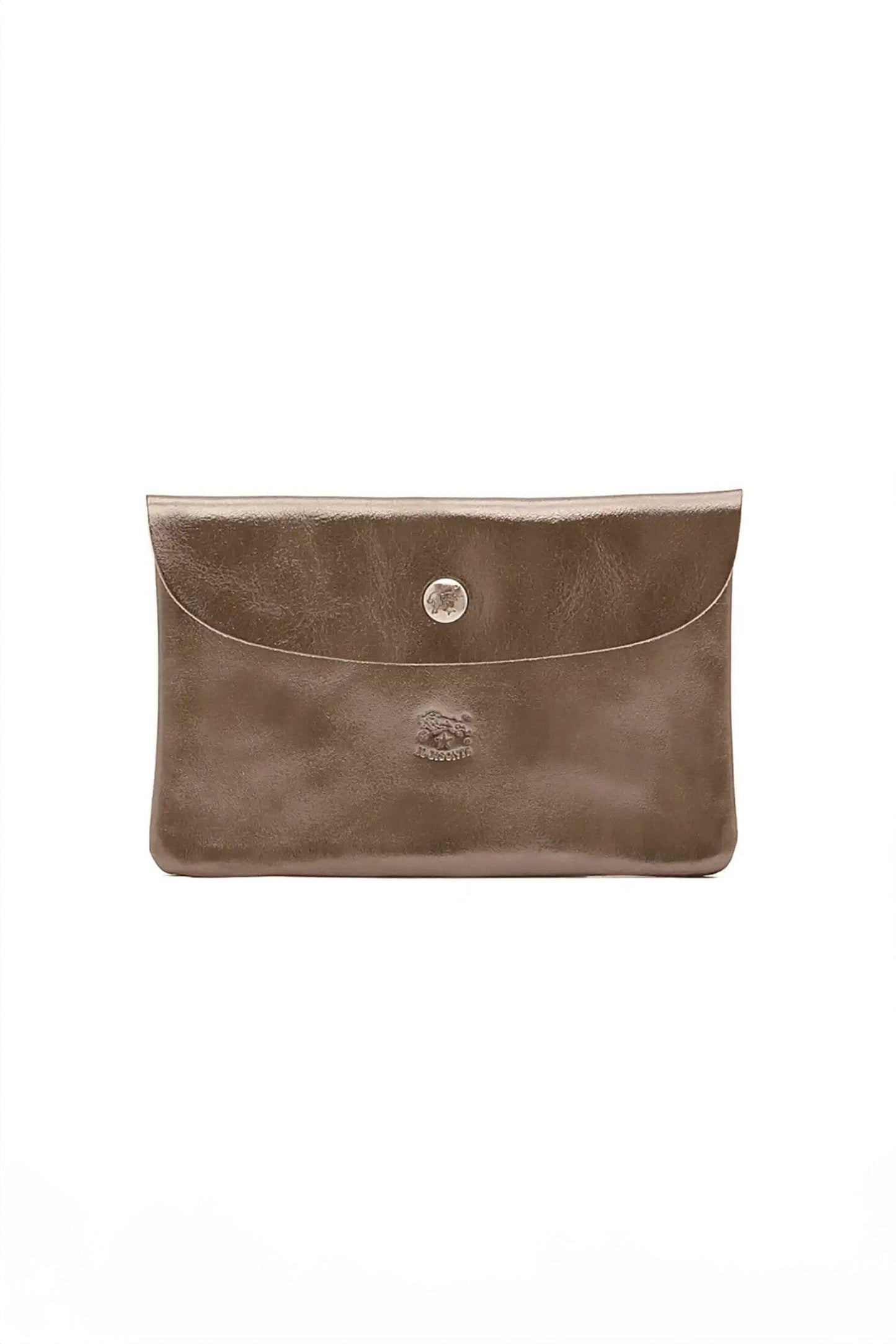 Small bronze leather wallet case