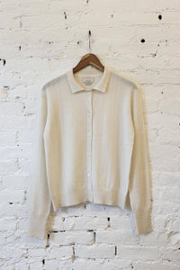 M.PATMOS Iris Collared Cardigan - Ivory