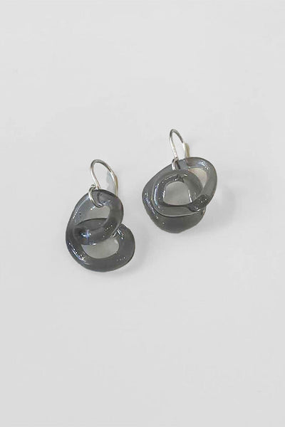 Jane D'Arensbourg Squiggle Earrings - Grey