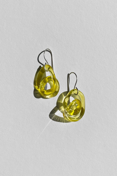 Jane D'Arensbourg Squiggle Earrings - Yellow