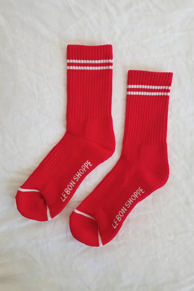 Le Bon Shoppe Boyfriend Socks - Red