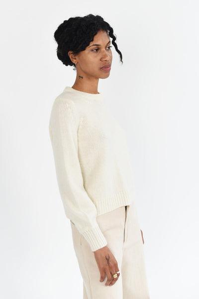 Mpatmos kenny pullover cotton sweater in ivory.