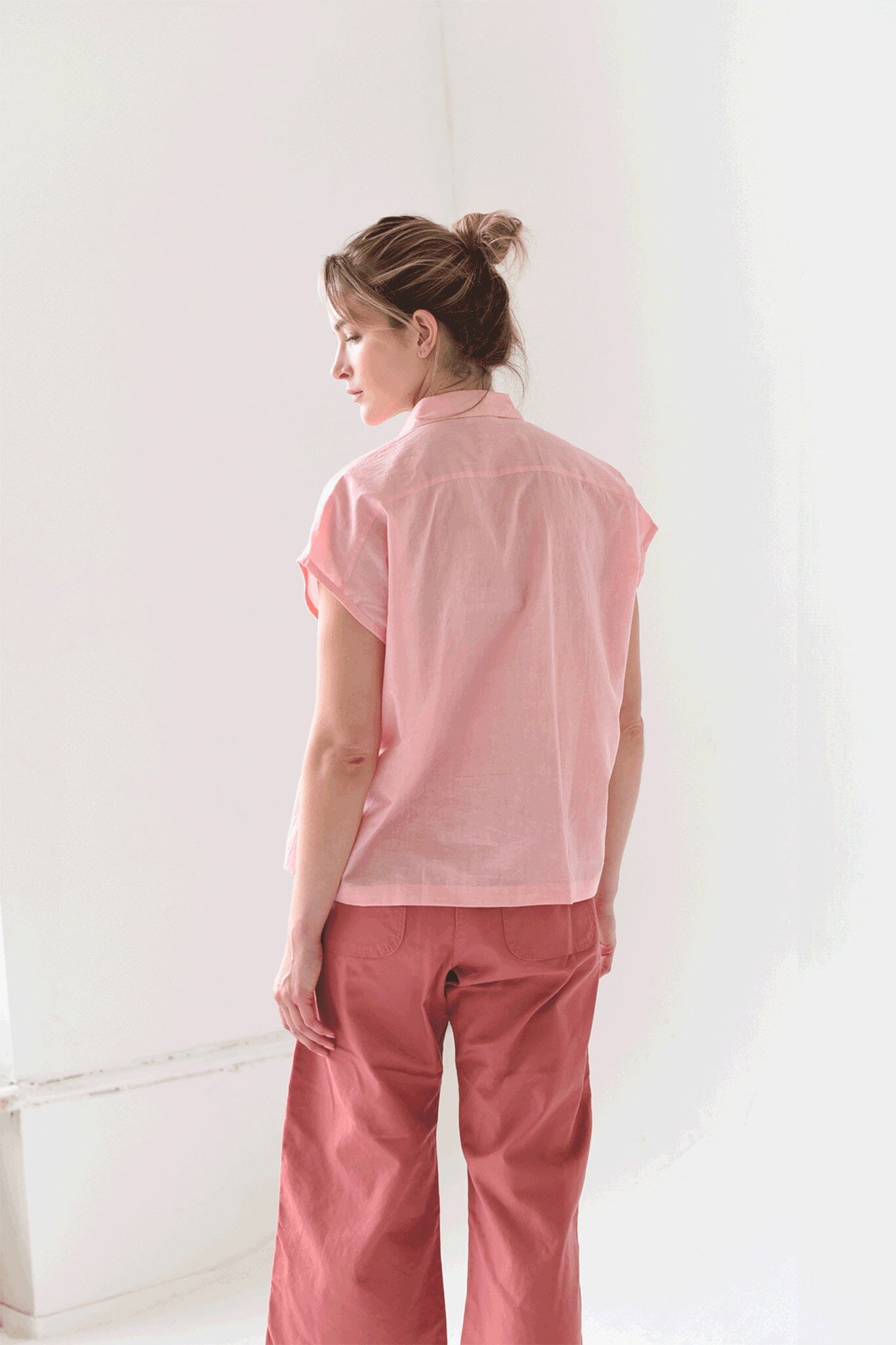 M.PATMOS Milton Collared Top - Soft Pink