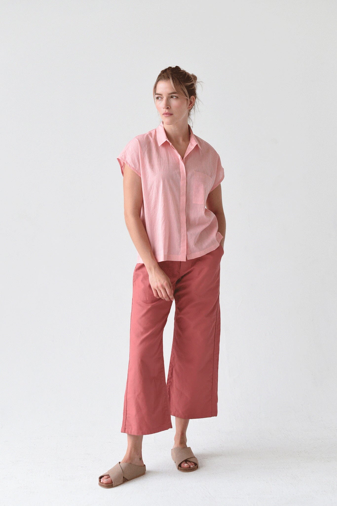 M.PATMOS Milton Collared Top - Soft Pink