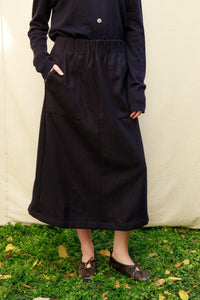 M.PATMOS Nash Skirt - Navy Wool