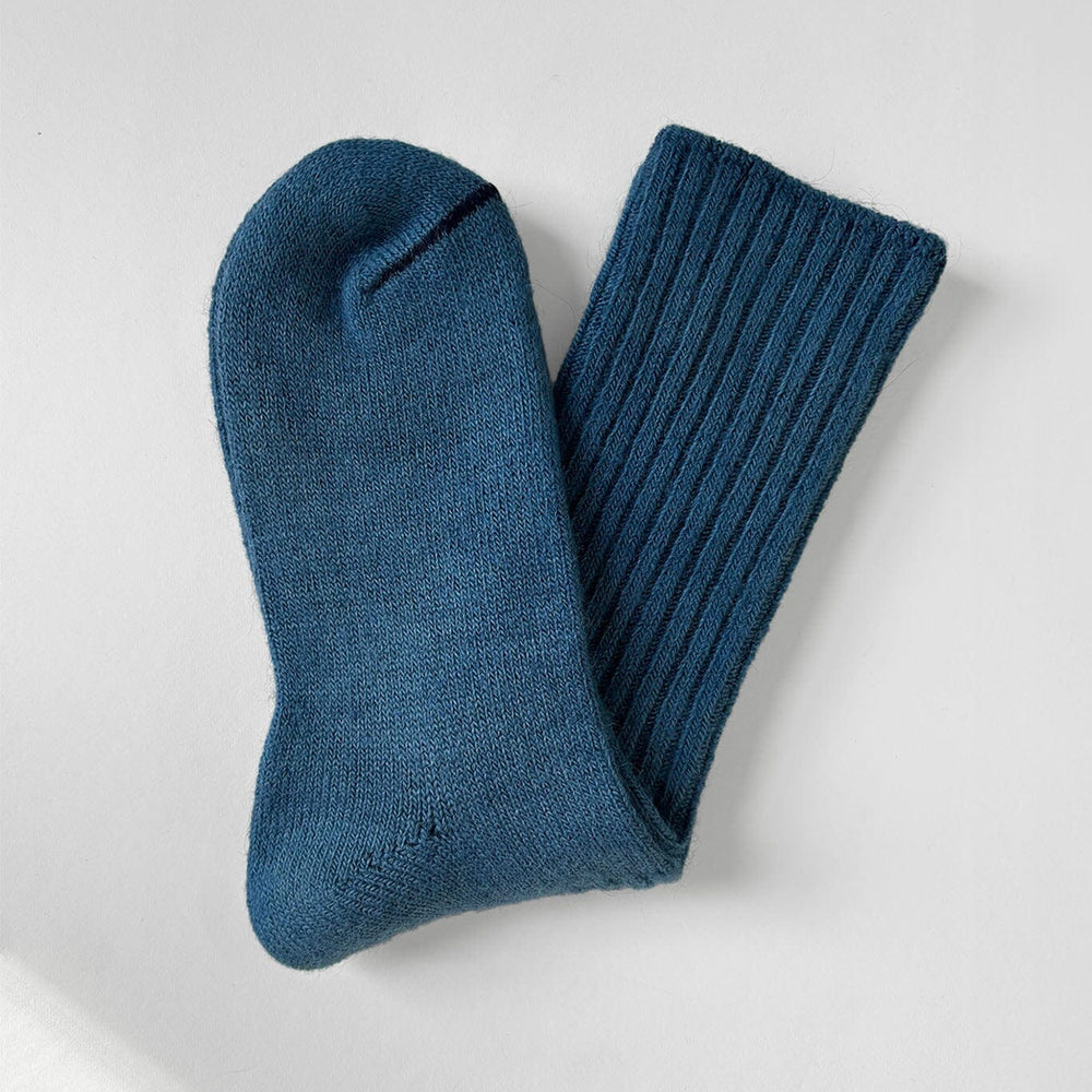 
                  
                    Cozy alpaca socks in indigo blue
                  
                