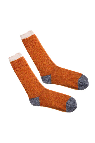 Pata Paca Socks - Melange Orange + Grey