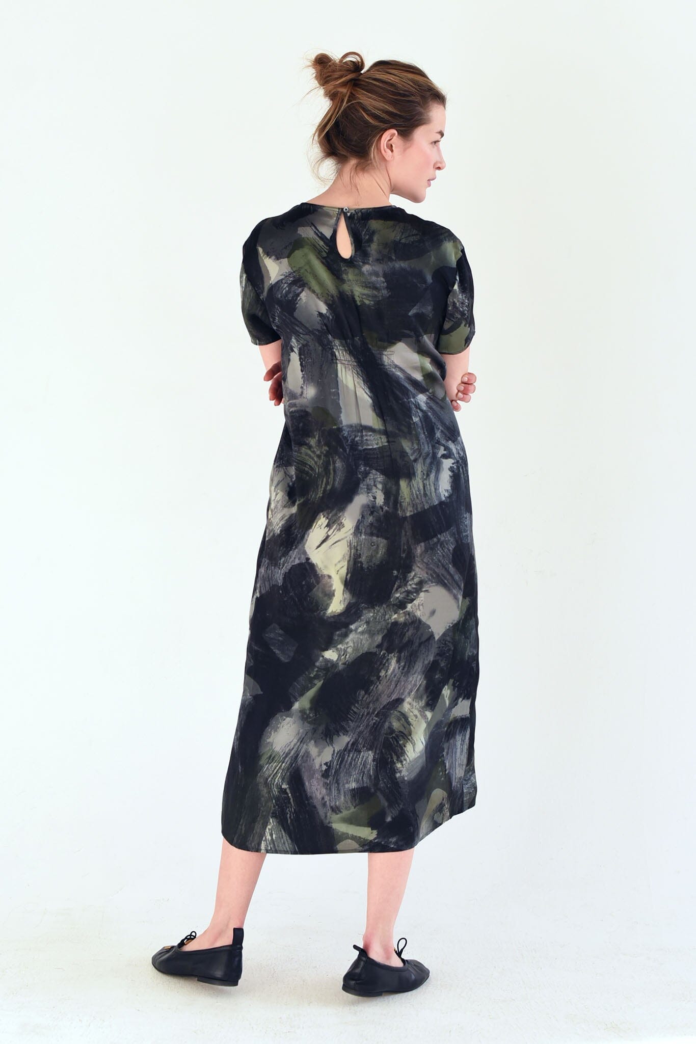 M.PATMOS Phoebe Dress - Black Watercolor