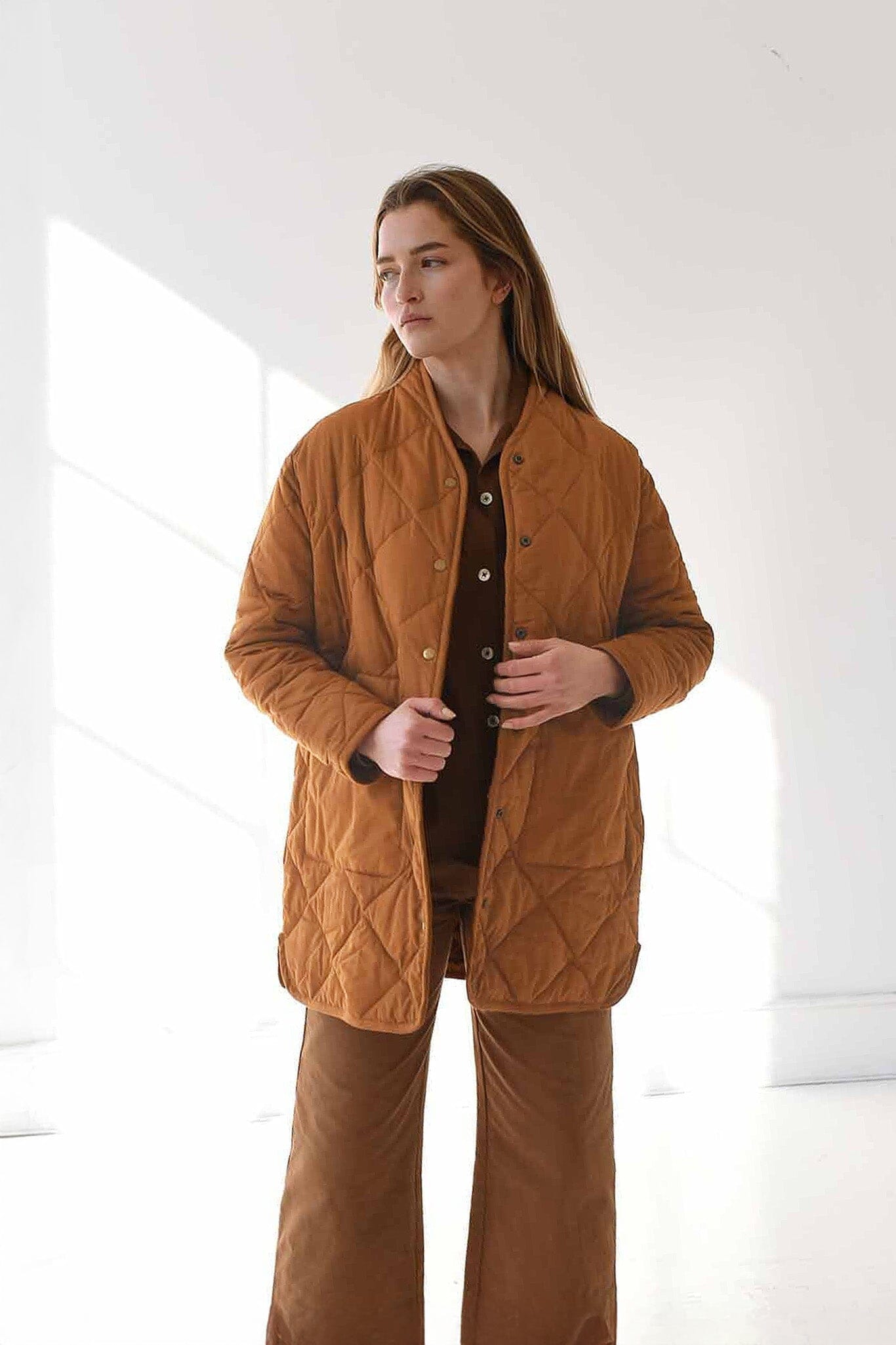 M.PATMOS Sana Quilted Coat - Caramel