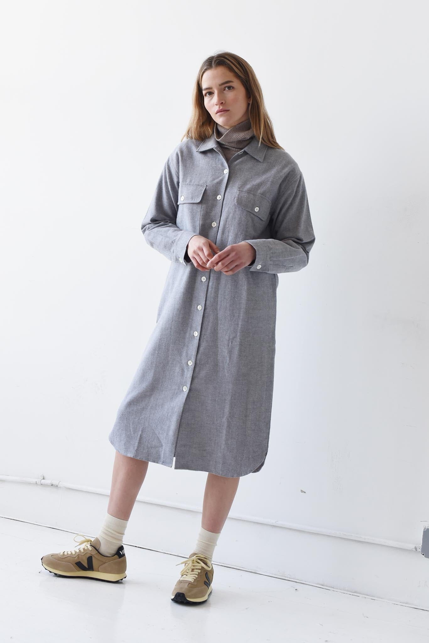 M.PATMOS Renzo Dress - Grey Herringbone