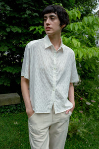 M.PATMOS Sarah Collared Shirt - Ivory Jacquard