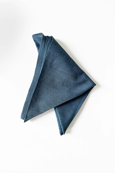 M.PATMOS Quilted Bandana - Square Indigo Chambray