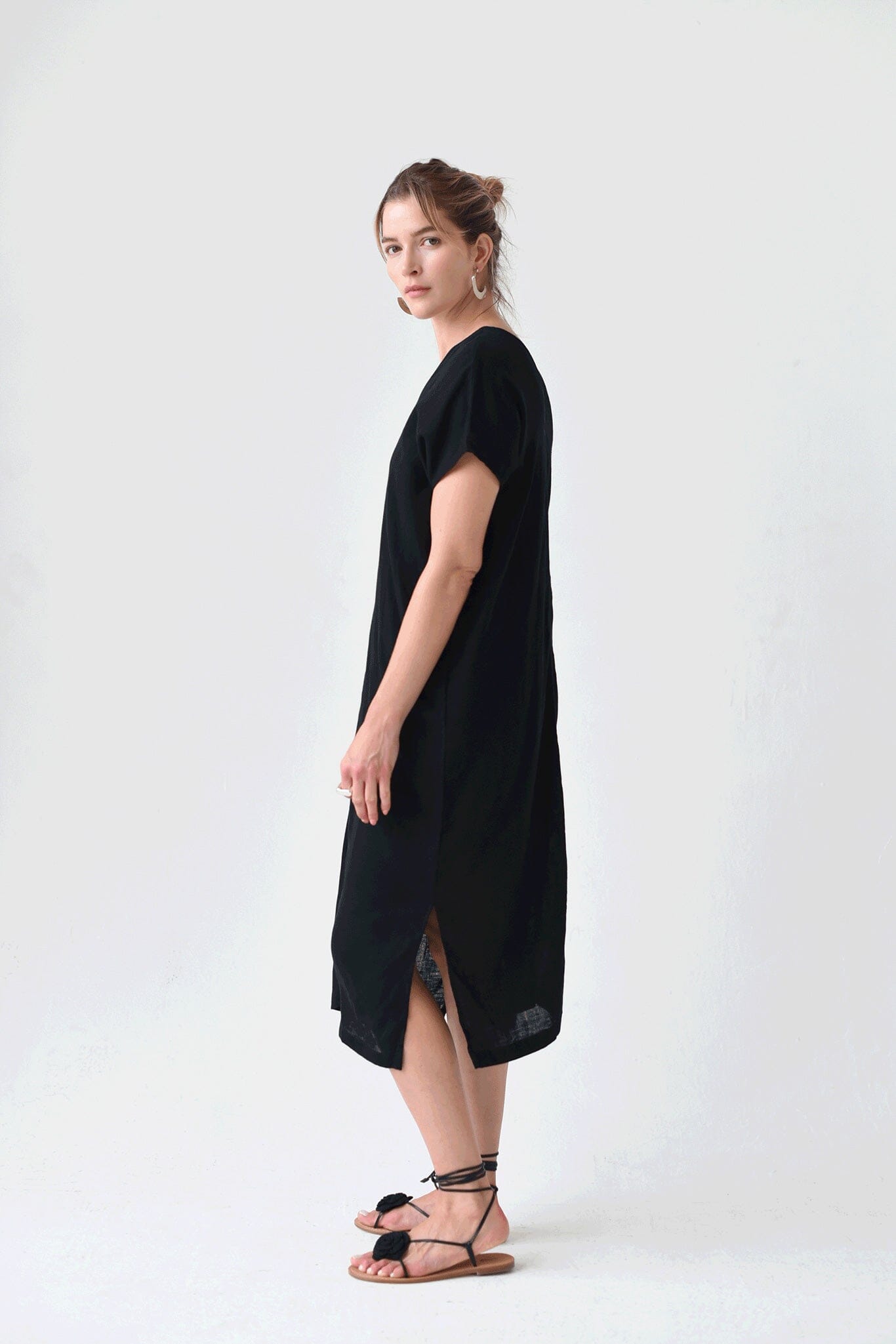 M.PATMOS Toby V Neck Dress - Black