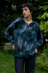 M.PATMOS Tricia Shirt - Navy Watercolor