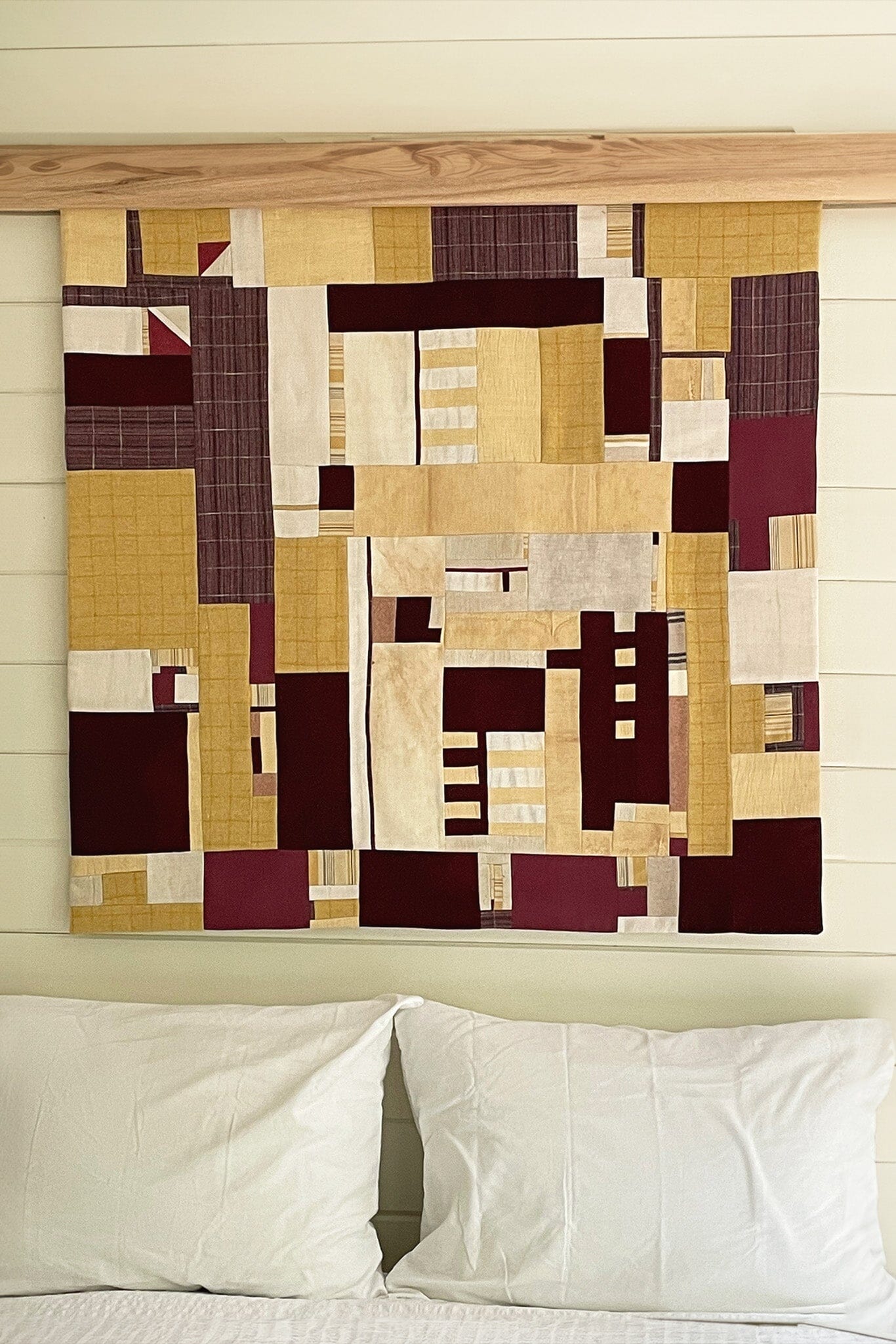 Various Mediums abstract patchwork quilted art