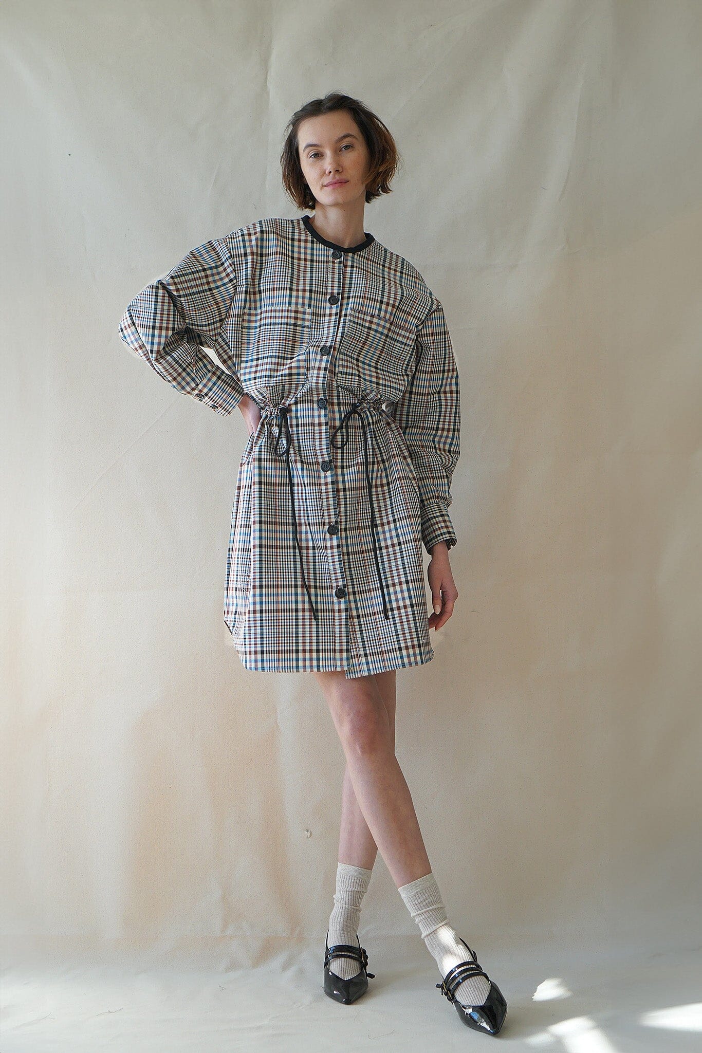 Proche - Plaid Anorak Dress