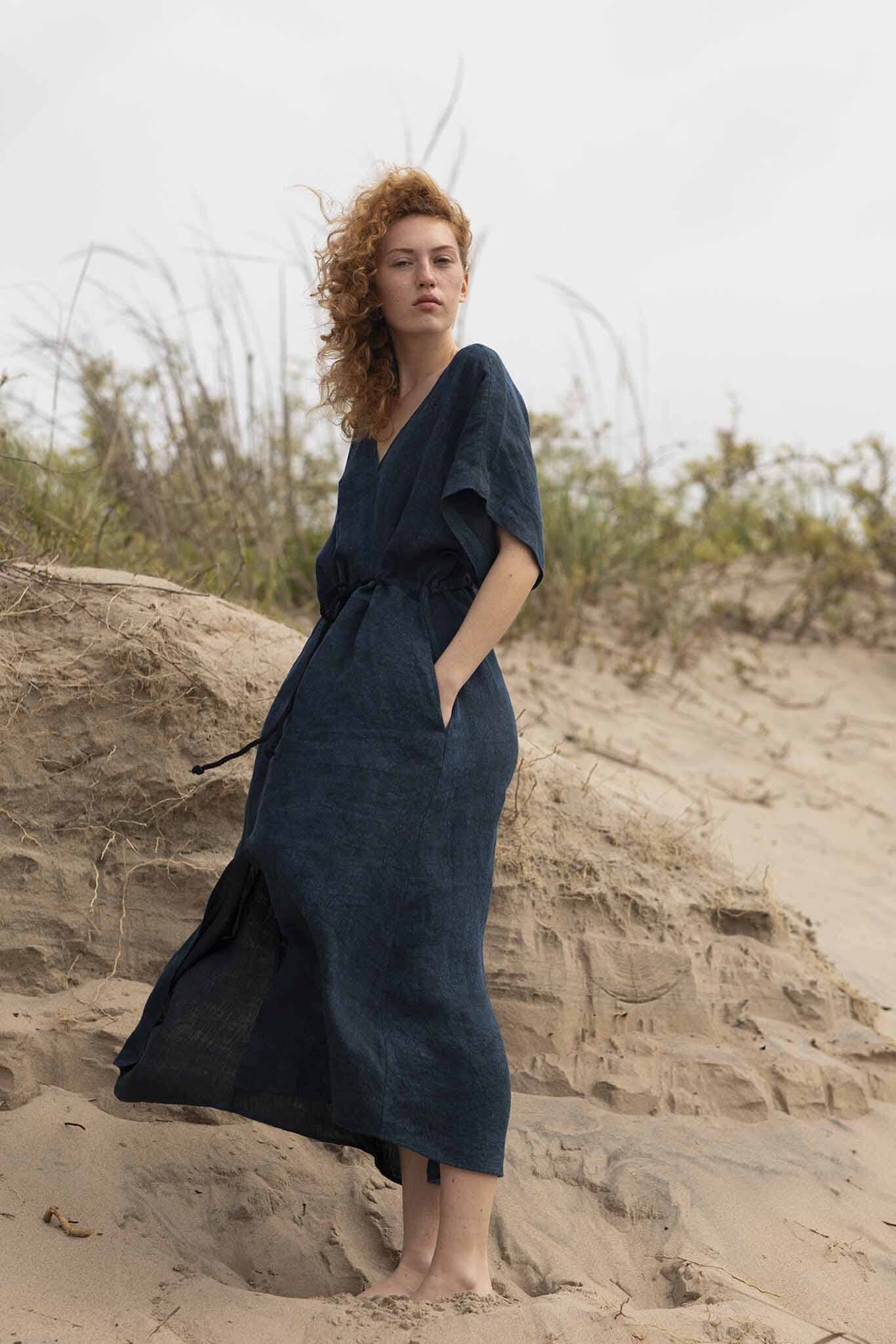 Nymane Adrienne Dress - Mud Indigo