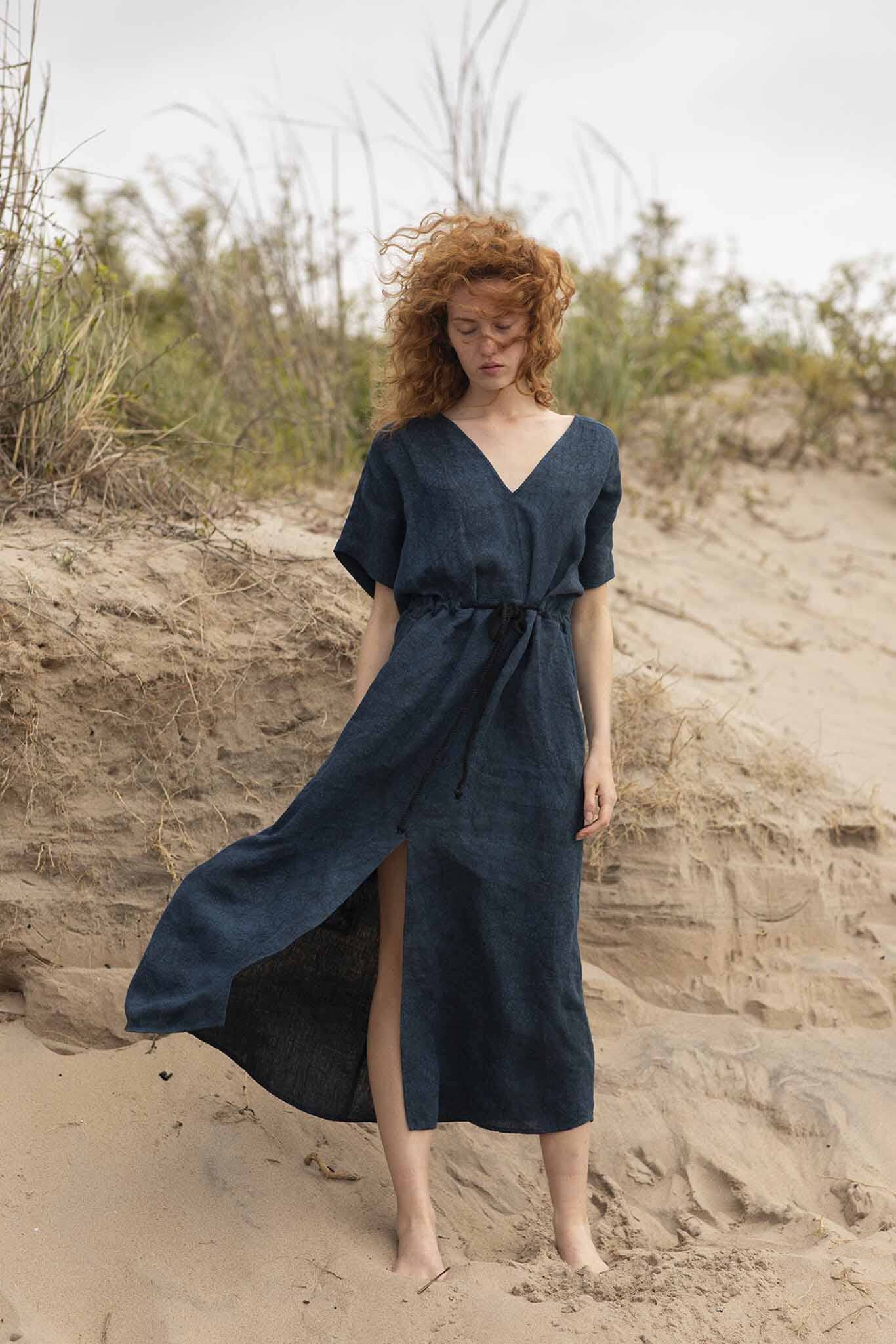 Nymane Adrienne Dress - Mud Indigo