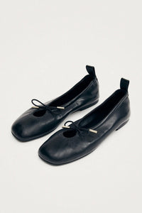 ALOHAS Rosalind Leather Ballet Flats - Black