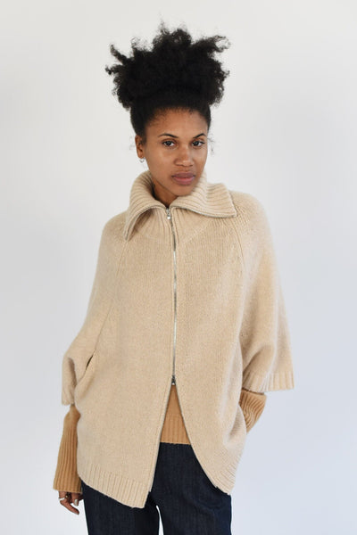 M.PATMOS Athena Zip Cardigan - Wheat