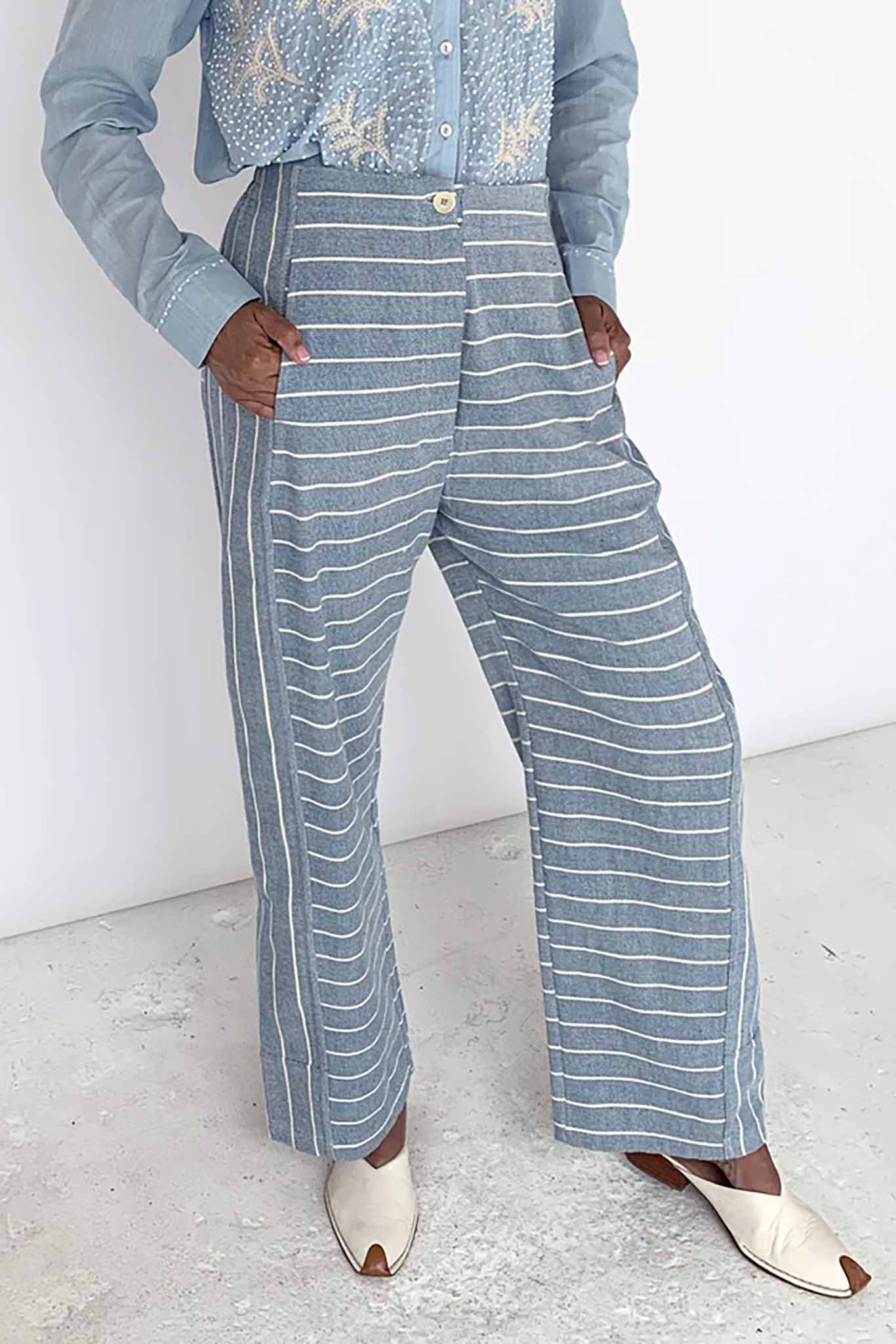 Seek Haus Pant - Atlantic Stripe