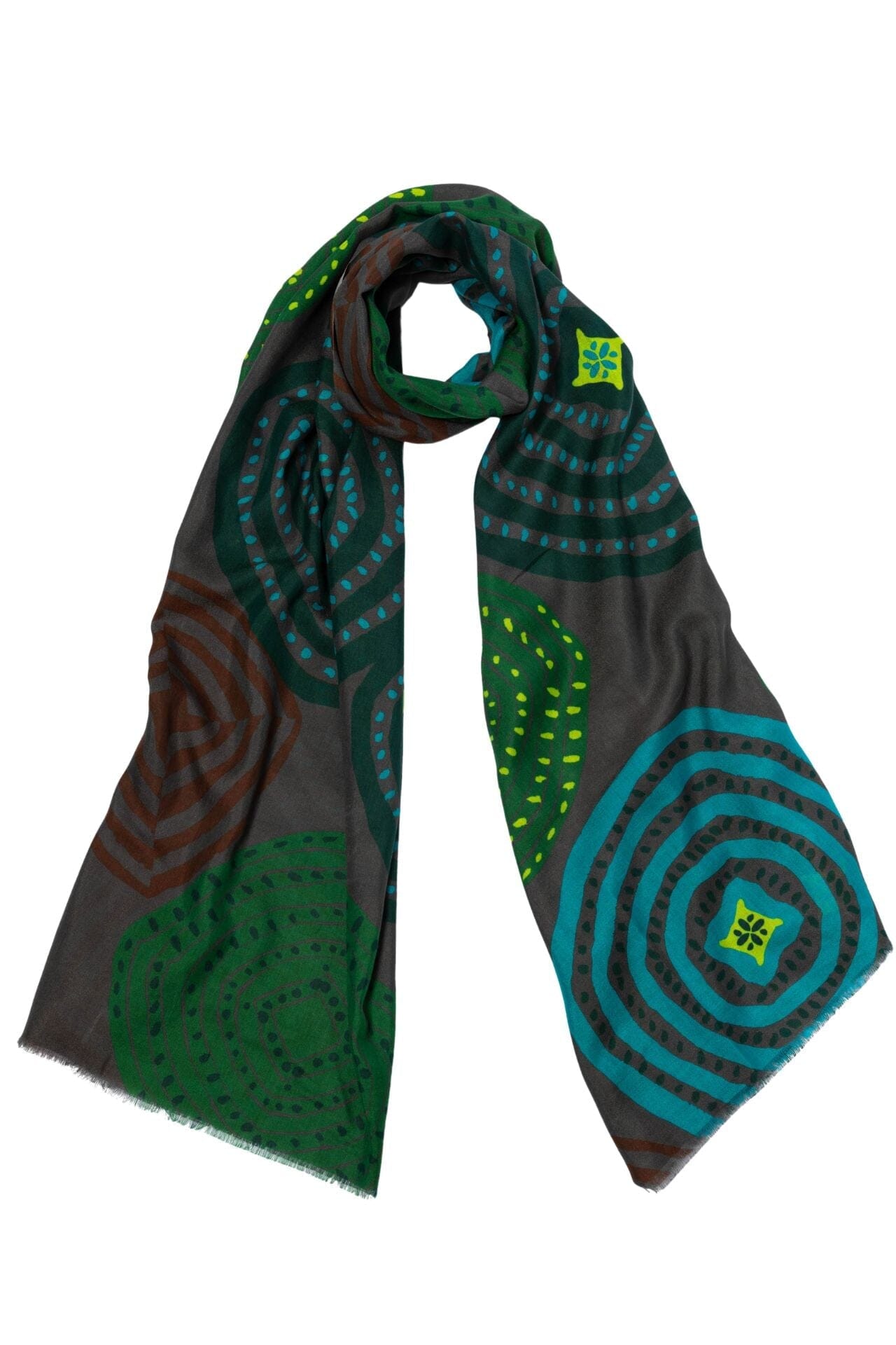 LALELA - Circles in Green Scarf