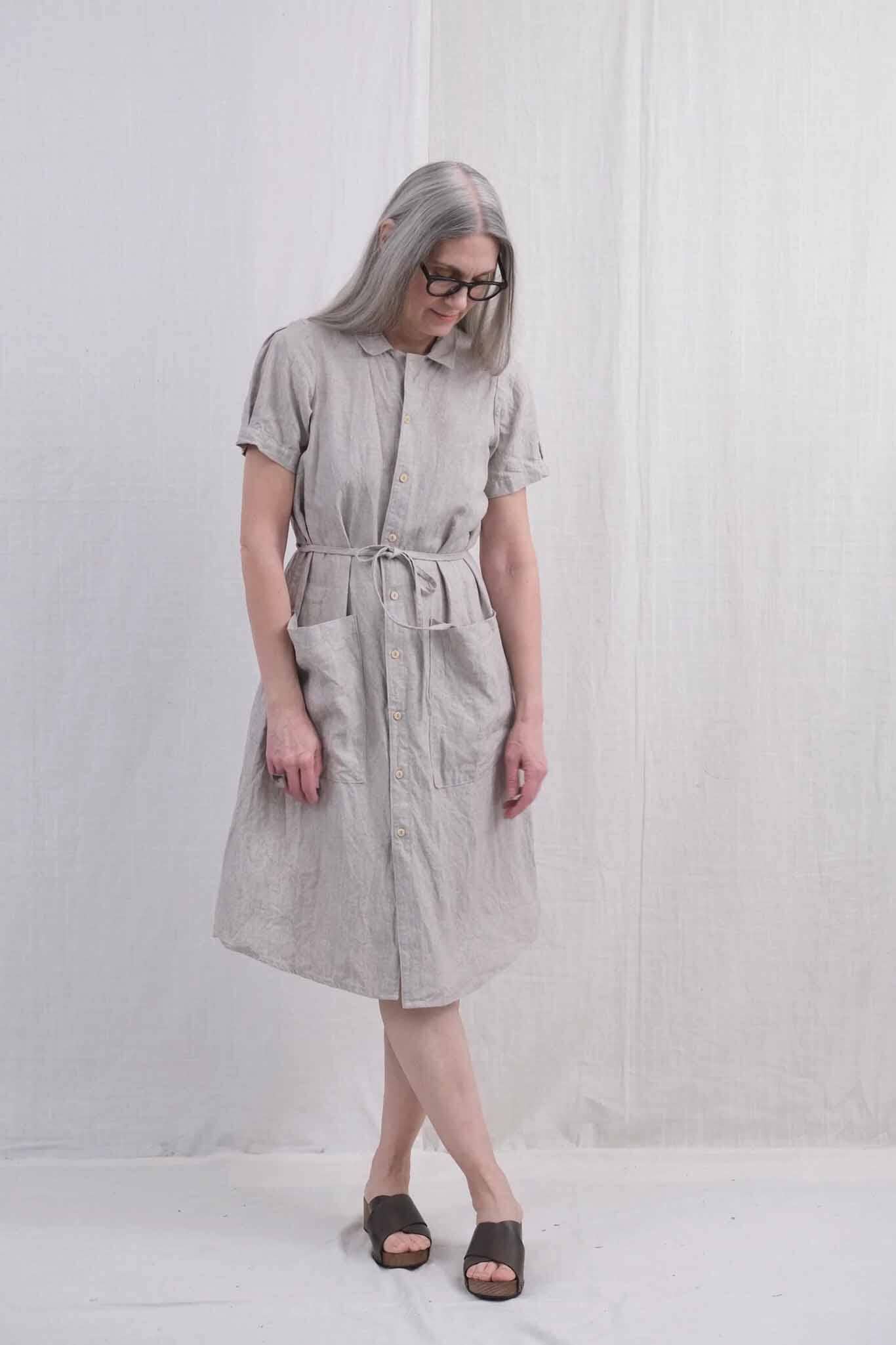 UQNATU Linen Shirt Dress - Natural