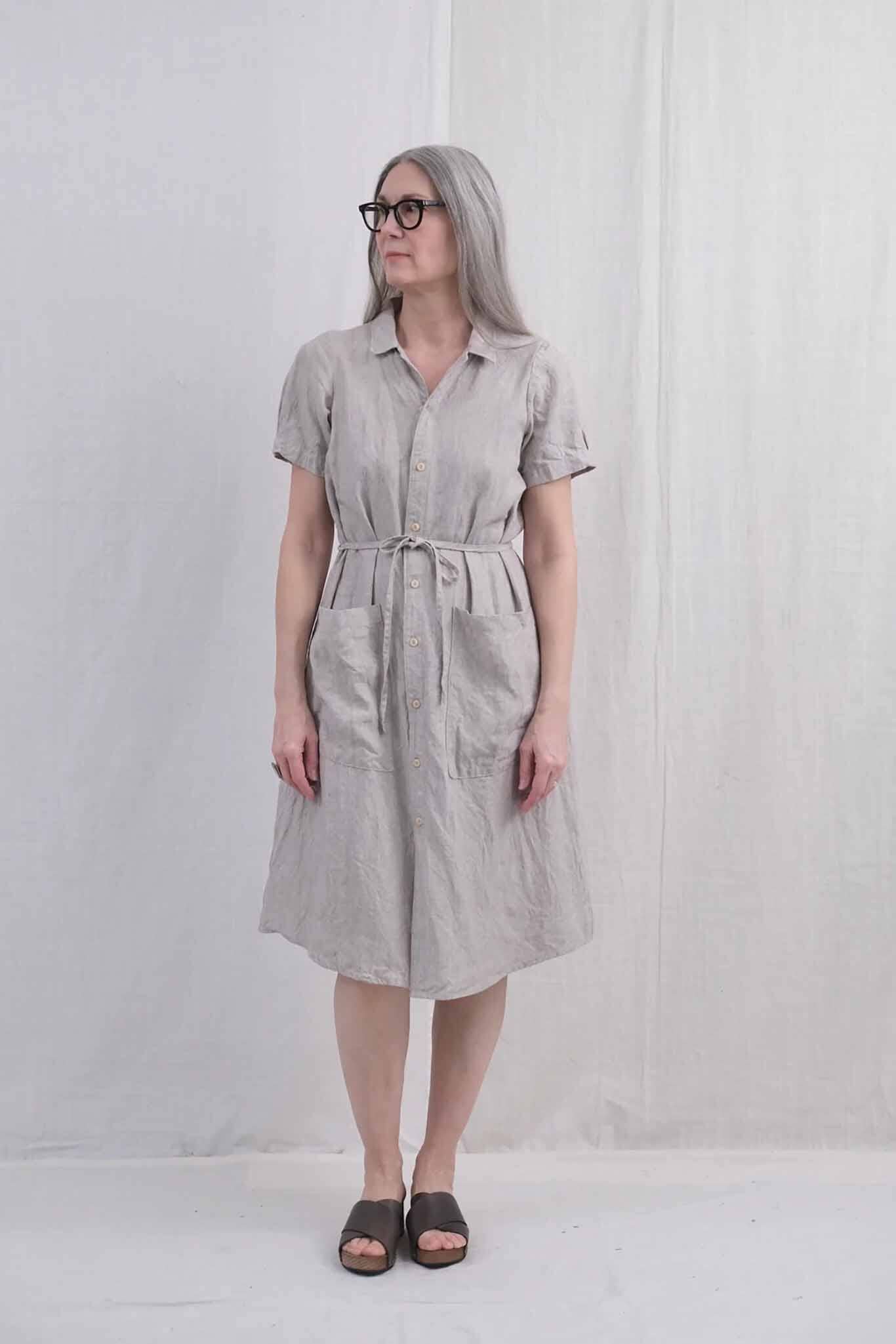 UQNATU Linen Shirt Dress - Natural