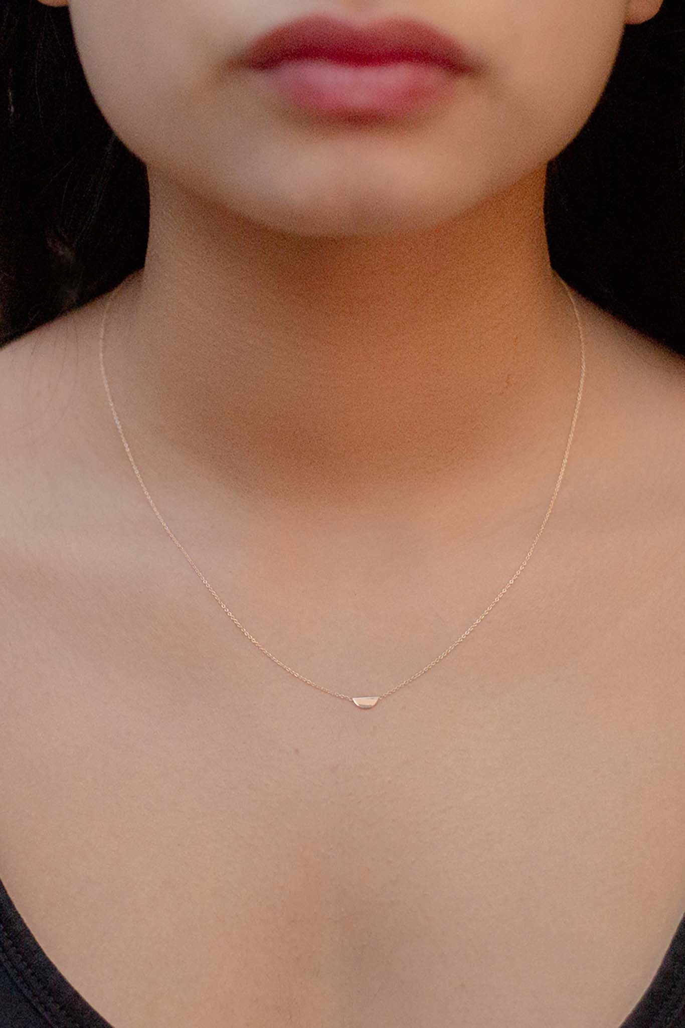 Carrie Hoffman - 14K Half Moon Necklace