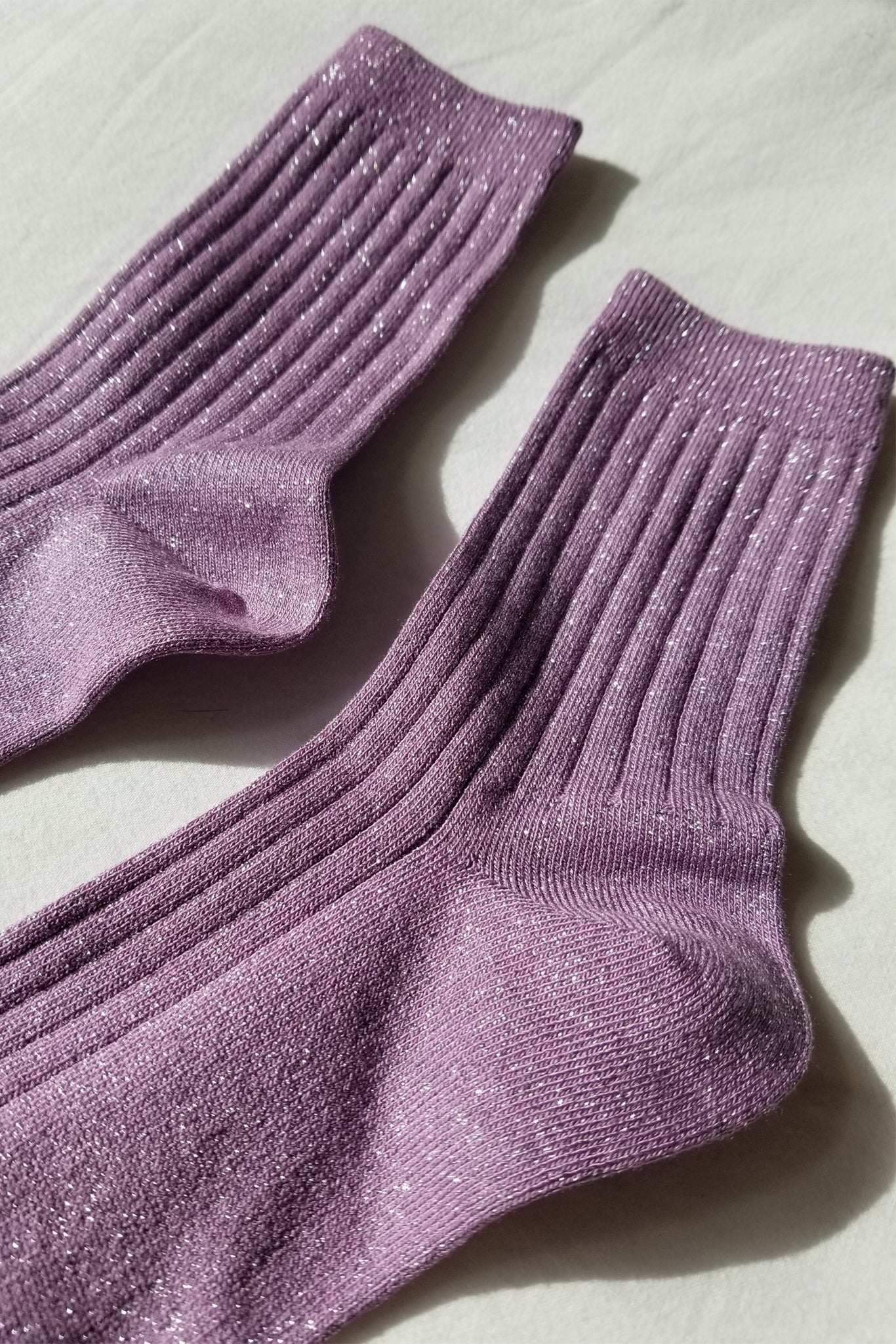 Le Bon Shoppe Her Socks - Lilac Glitter