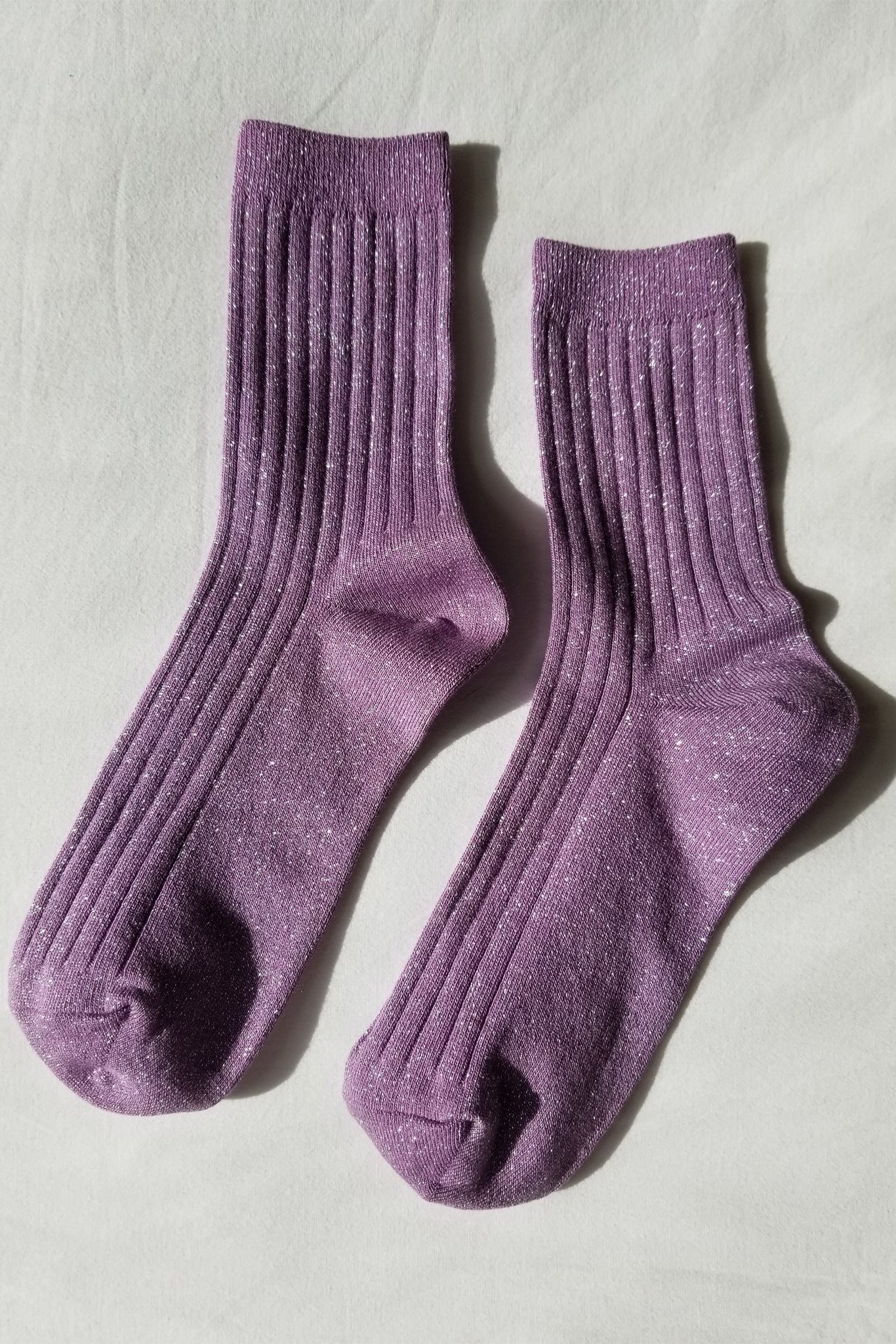 Le Bon Shoppe Her Socks - Lilac Glitter