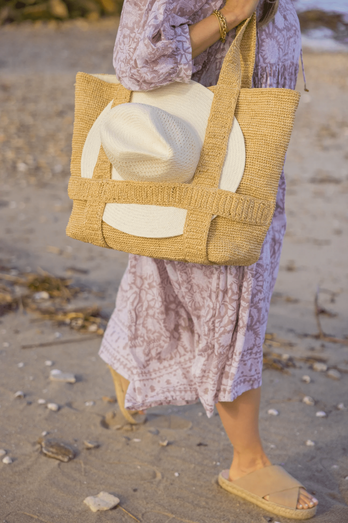 Hat Attack Straw Traveler Bag- Natural