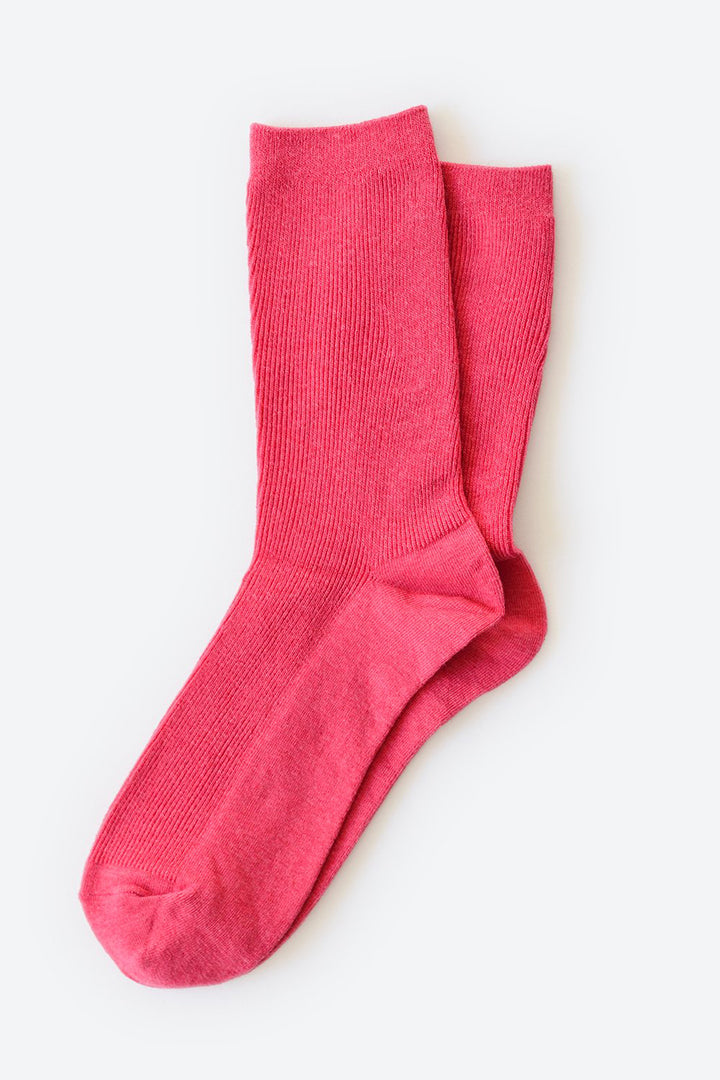 Hooray Everyday Cotton Socks - Fuchsia