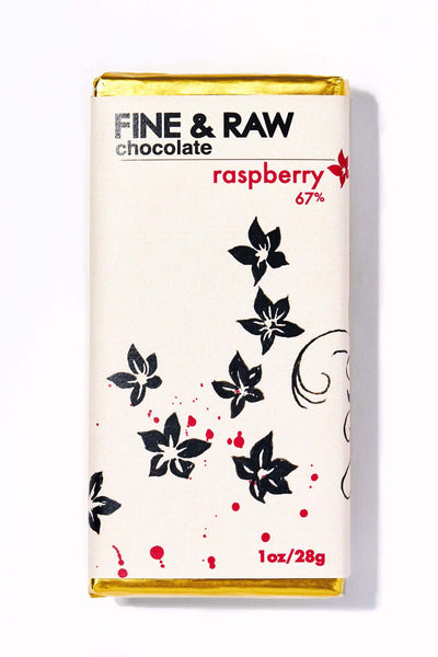 Fine & Raw 1oz Raspberry Chocolate Bar