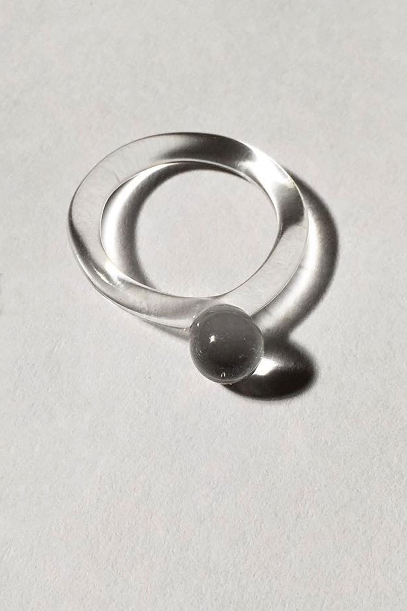 Jane D'Arensbourg Glass Dot Ring - Clear