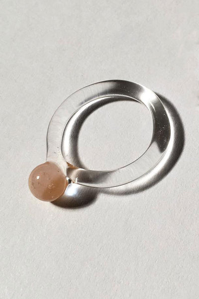 Jane D'Arensbourg Glass Dot Ring - Peach
