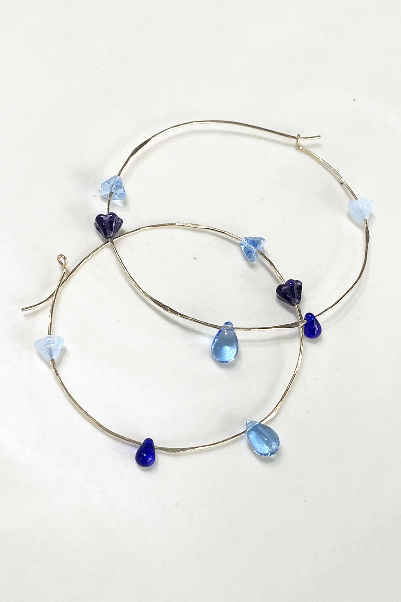 Alexis Laurel Dewy Hoops- Multi Blue