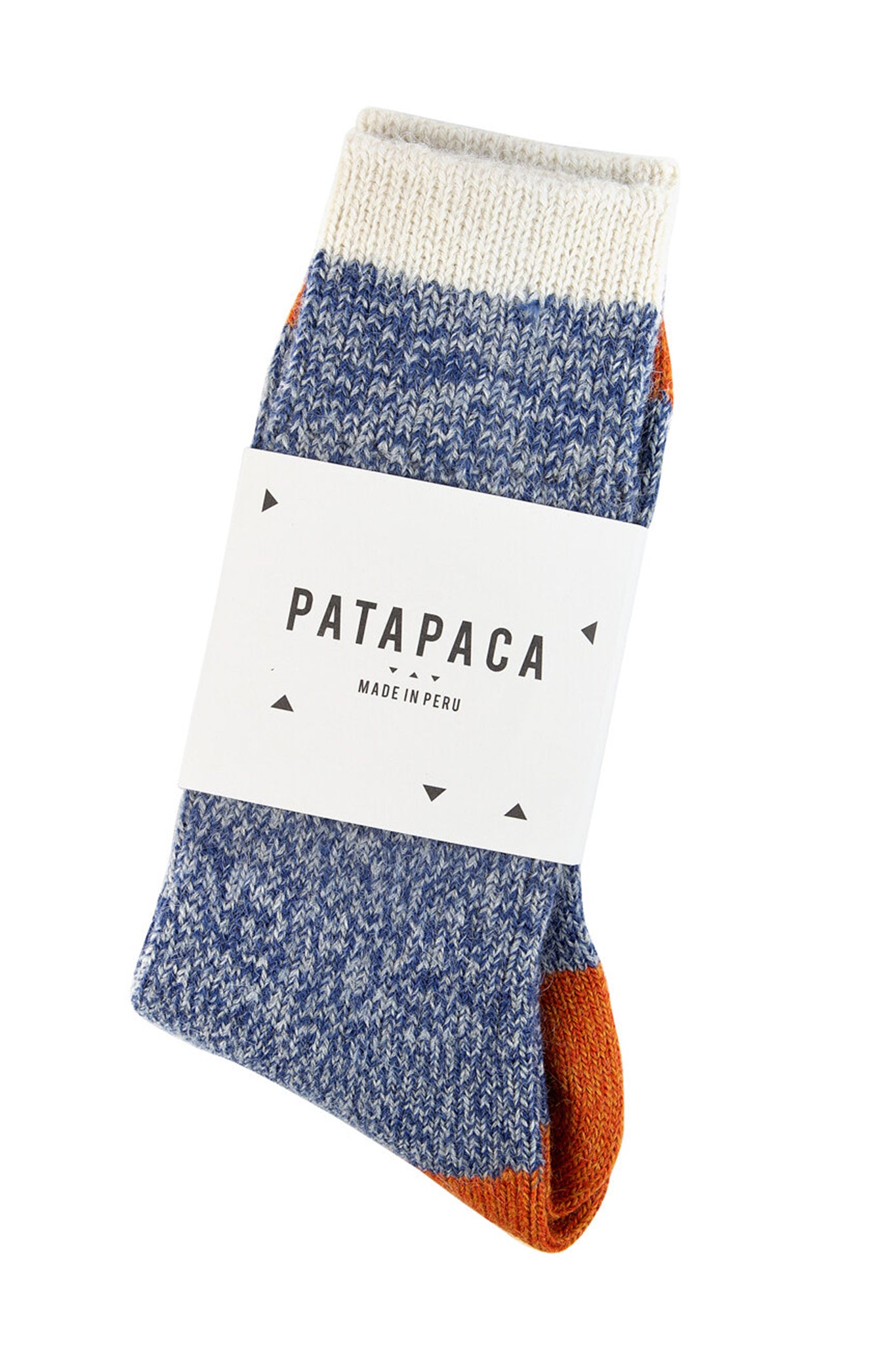 Pata Paca Socks - Melange Blue + Orange