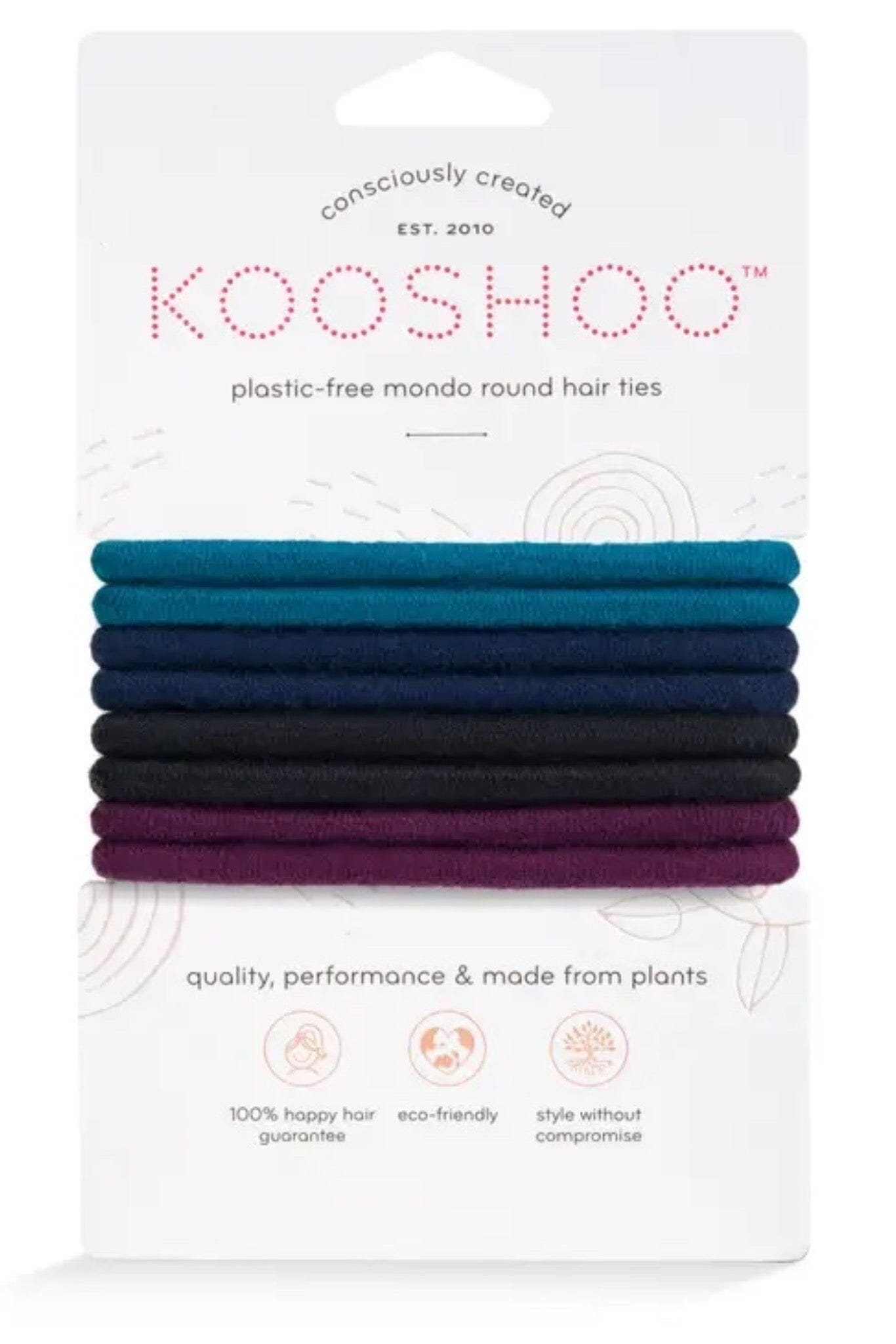 Kooshoo Organic Round Hair Ties - Dark Hues