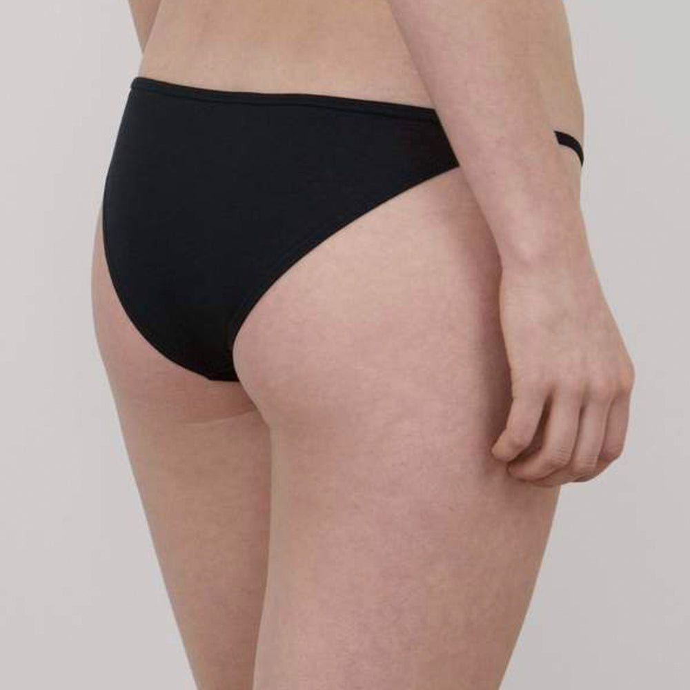 
                  
                    The back of the Oddobody black cotton bikini underwear
                  
                