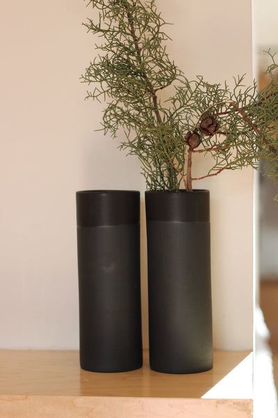 Andrew Molleur Black Cylinder Vase
