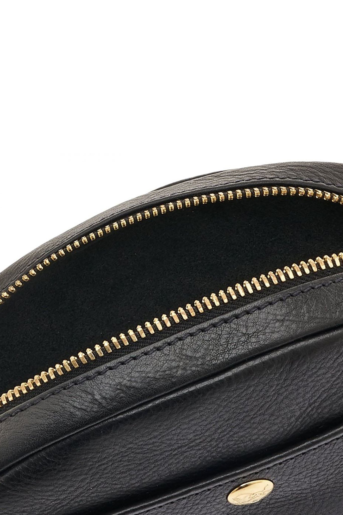 Il Bisonte Mini Oval Bag - Black